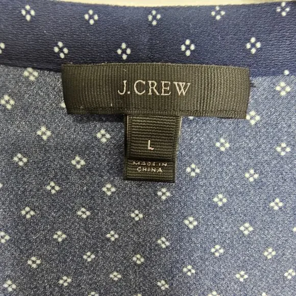 J. Crew Womens Foulard Floral Wrap Top Size L Classic Preppy Drapey Old Money - Picture 7 of 10